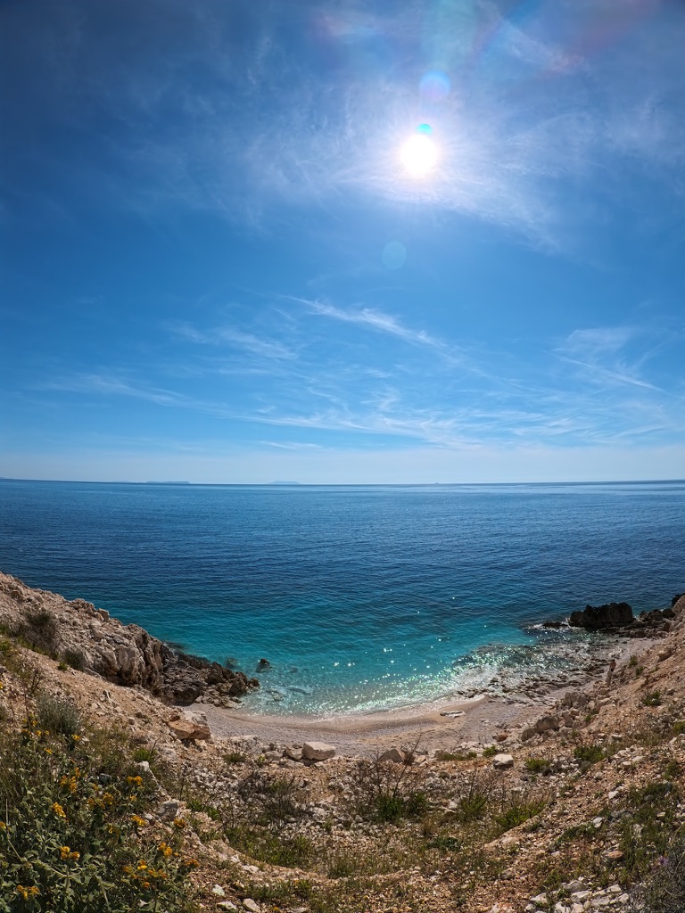 Amallos Beach, a quiet local cove south of Himara
