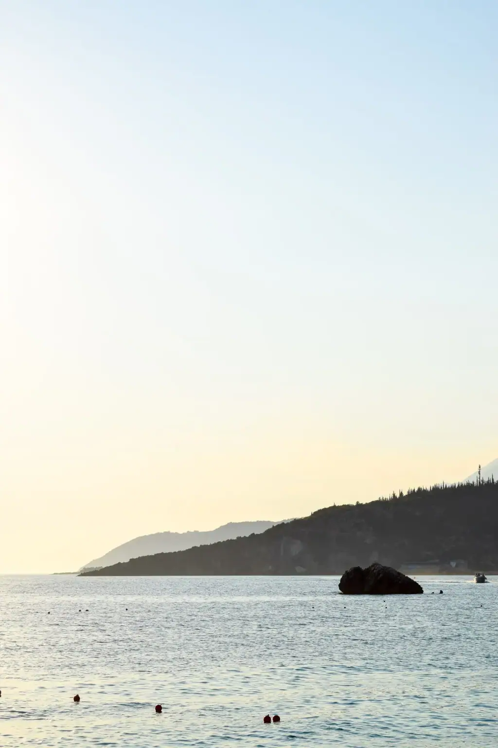 The calm Ionian sea off Livadhi Beach