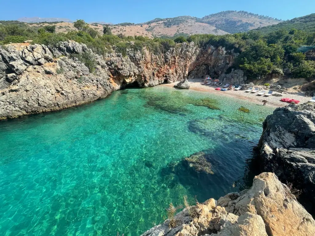 Akuarium Beach hidden between Livadhi and Jale