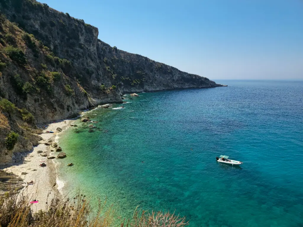 Filikuri Beach and its clear turquoise water