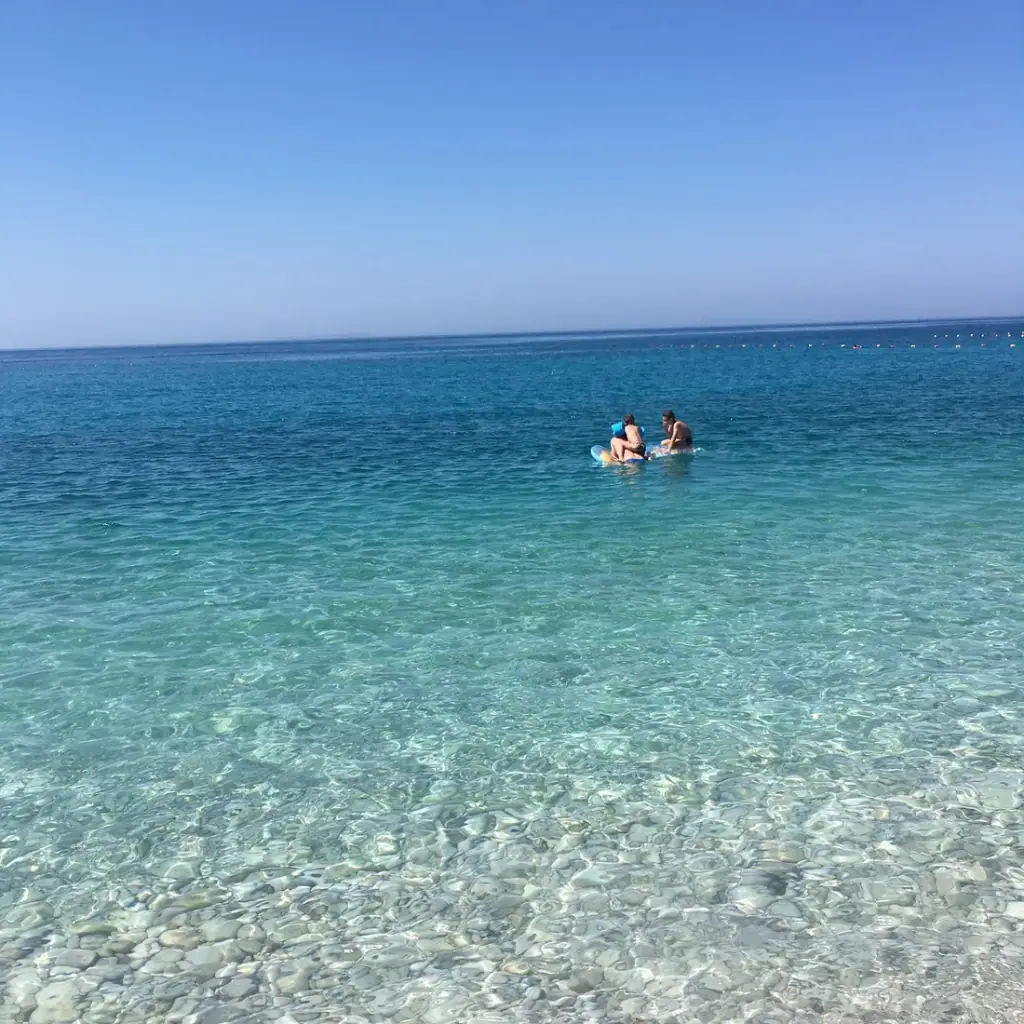 Maraçi Beach small pebble cove between Sfageio and Prinos in central Himara