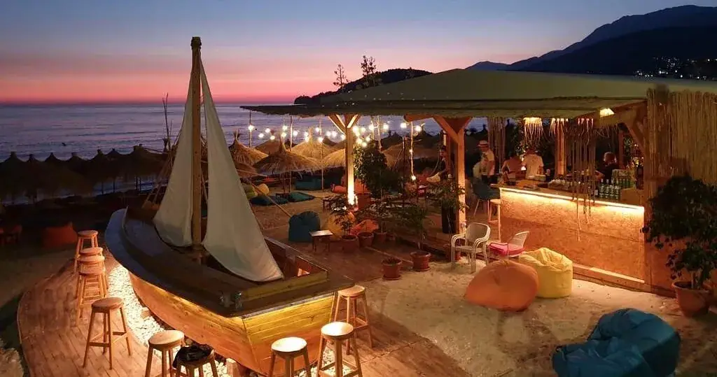 Varka Beach Bar in Himara, Albania