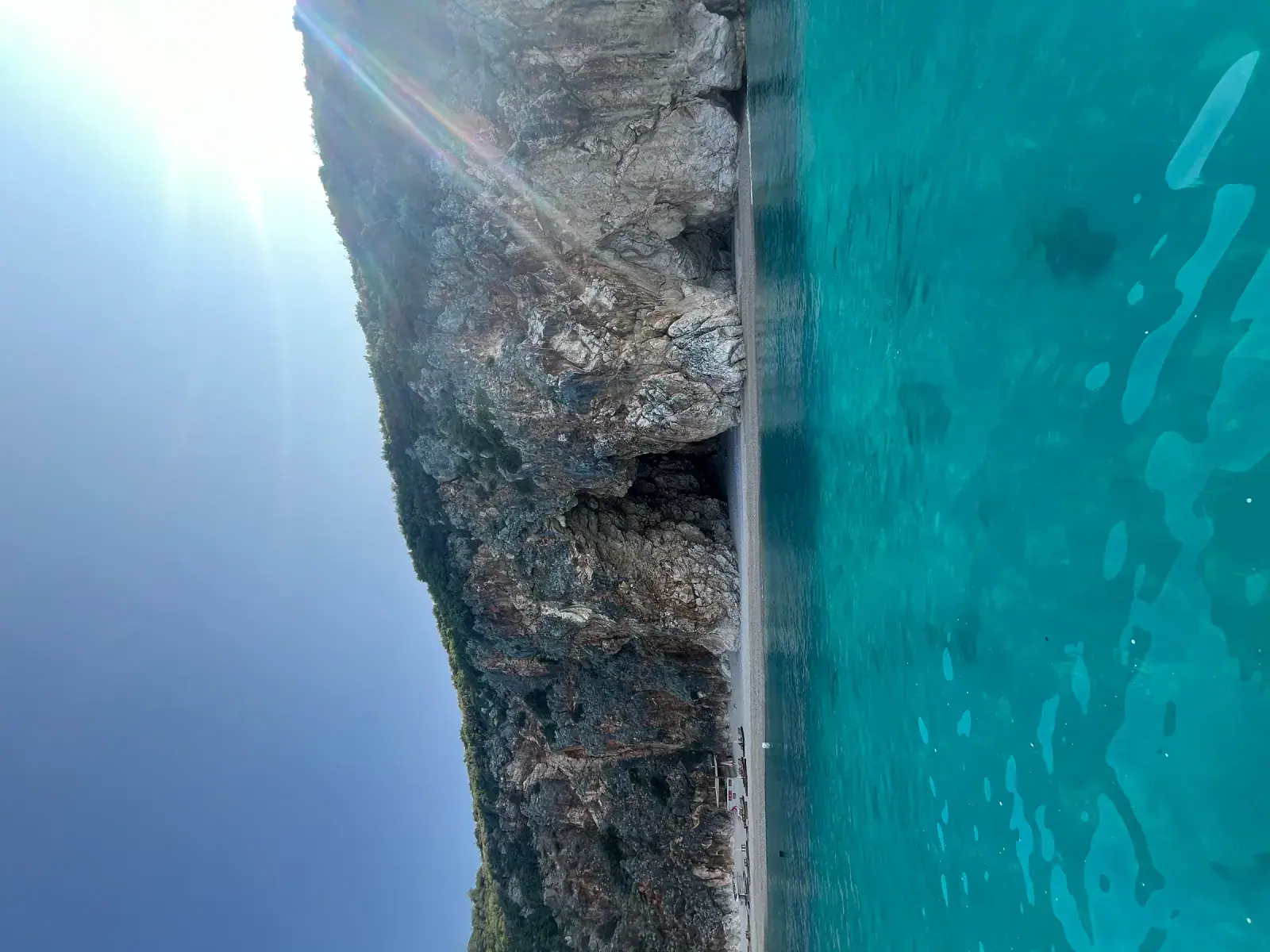 Hidden rocky cove along the coastline near Himara for repeat visitors to discover