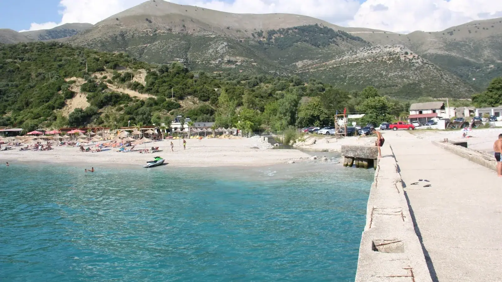 Riviera coastline near Pigeons Cave, accessible only by sea