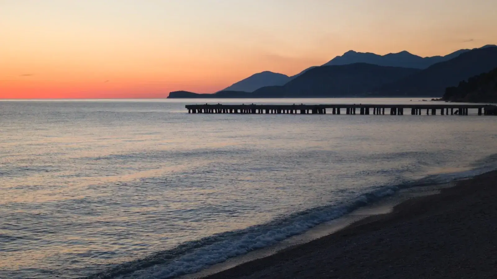 Sunset coastal view