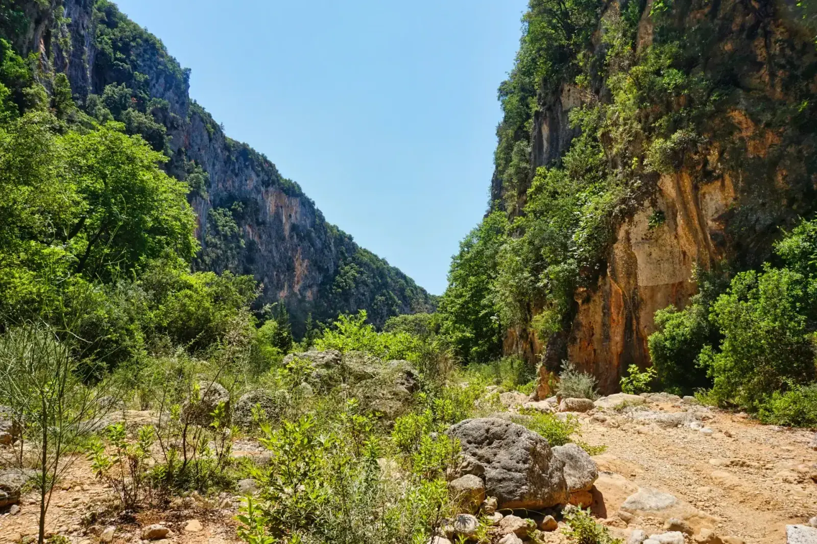 The SH8 coastal road winding along the Albanian Riviera south of Himara