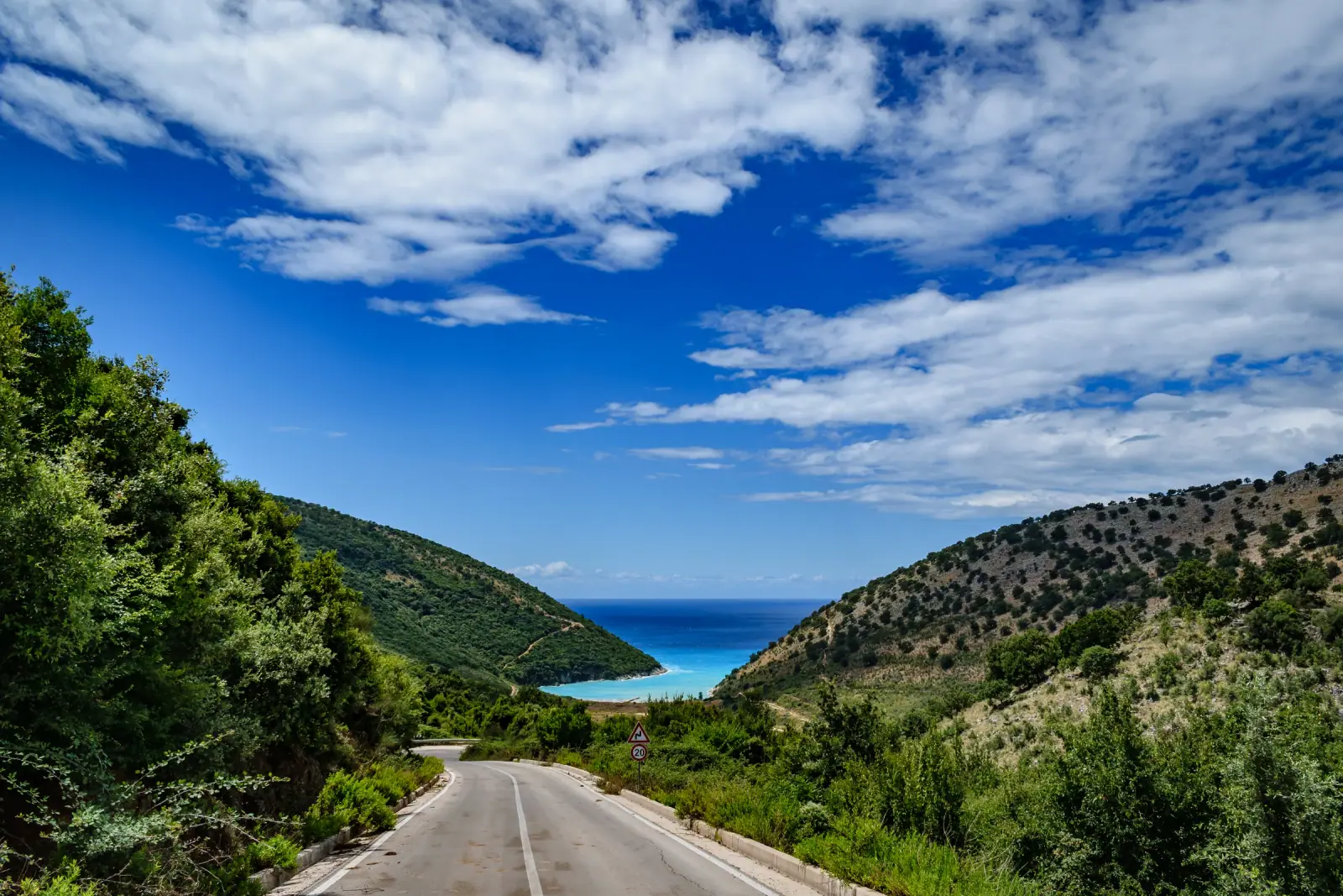 Kakome Bay seen from the hillside road above