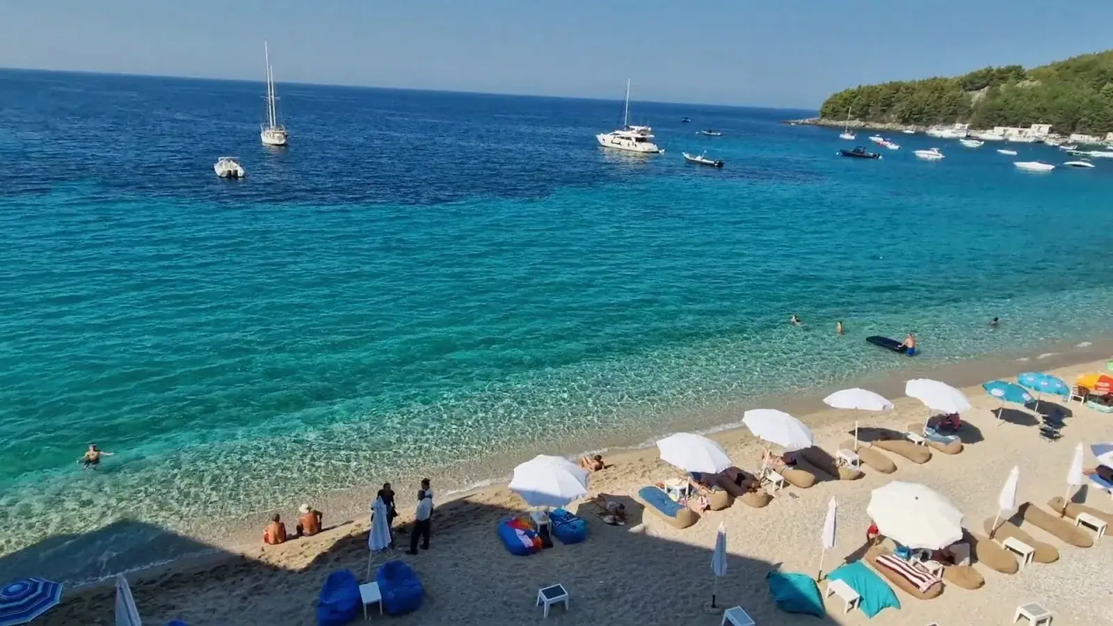 Sfageio Beach view across the bay