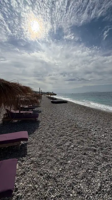 Drymades Beach white pebbles and Ionian water