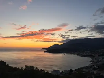 Spile Bay at dusk from above