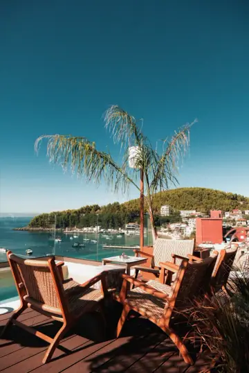 The view from the roof over Himarë bay