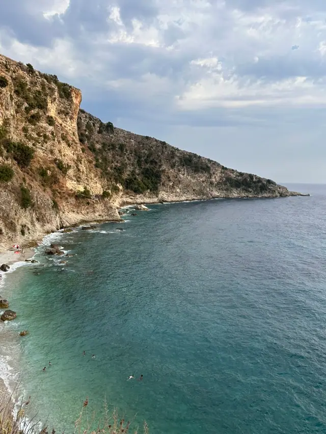 Steep cliff descent path to Filikuri Beach